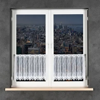 Záclona Dekorační metrážová vitrážová záclona ILJA bílá výška 40 cm MyBestHome Cena záclony je uvedena za běžný metr, kod: 000146