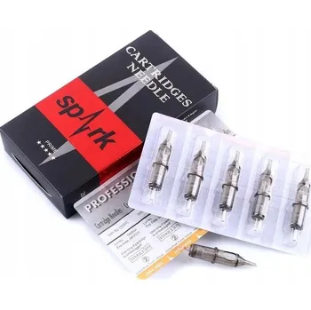 Tetovací jehla Sada 20 ks Cartridge Jehly Modulární na tetování Mix Velikostí ŘADY Spark