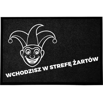 VCHODOVÁ ROHOŽKA POHODLNÁ 40X60 ČERNÁ VTIPNÁ PROTISKLUZOVÁ S POTISKEM