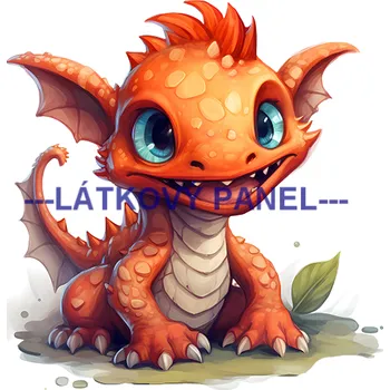 Látkový panel - Dráček - DE-241 Velikost: 40x40cm, Materiál: Bavlna