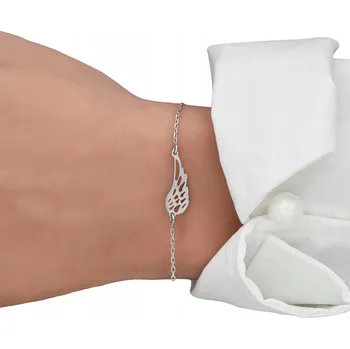 Náramek STŘÍBRNÝ NÁRAMEK CELEBRITKA KŘÍDLO Au925