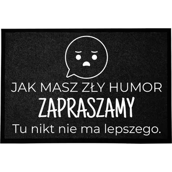 VSTUPNÍ ROHOŽKA POHODLNÁ 40X60 ZÁBAVNÝ POTISK ANTRACIT PROTISKLUZOVÁ