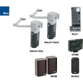 Pohon brány Sada pohonu NICE WALKY pro dvoukřídlou bránu - jedno křídlo 1,8 m/180 kg s fotobuňkami