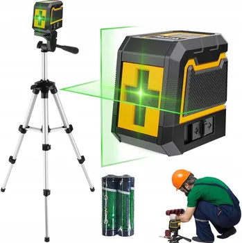 Měřící laser MULTIFUNKČNÍ KŘÍŽOVÝ LASEROVÝ NIVELÁTOR + STATIV 2xAKU