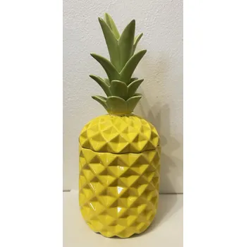 Dóza na potraviny Porcelánová dóza Ananas Yellow