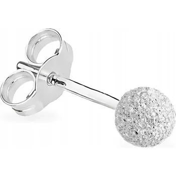 Náušnice STŘÍBRNÝ DÁMSKÝ NÁUŠNICE ryzost 925 Diamantem broušená Kulička Kruh 3mm
