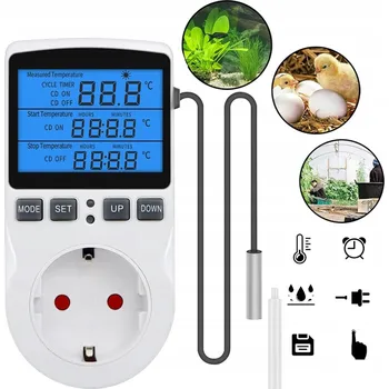 Elektrická zásuvka TERMOSTAT REGULÁTOR TEPLOTY - ZÁSUVKA 230V 3680W