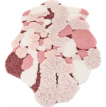 Koberec Koberec Běhoun do Ložnice Shaggy Růžový 50x80cm Super Měkký Hustý Nadýchaný