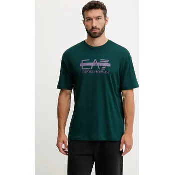 Bavlněné tričko EA7 Emporio Armani AF10375.7M001129 tyrkysová 67X, vel. L