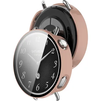 Pouzdro na mobilní telefon Pouzdro s vestavěným sklem Bizon pro Xiaomi Watch S4 41 mm, pouzdro na hodinky