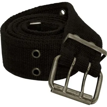 Módní doplněk ROTHCO Opasek dvojitá přezka VINTAGE ČERNÝ S ČERNÁ - BLACK