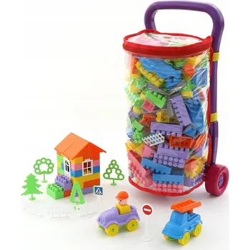 ostatní stavebnice Wader-Polesie Kolečko Caddie + Stavebnice Stavebnice 160 dílů