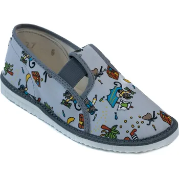 Chlapecké bačkory Dětské bačkory model 025 Piráti šedá Velikost: 36