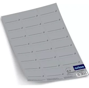 Samolepící etiketa Samolepicí šedé štítky na koření, 23 ks