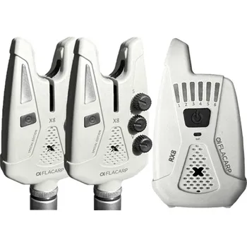 Signalizace záběru FLACARP - Sada signalizátorů X8 + příposlech RX8 2+1 Bílá