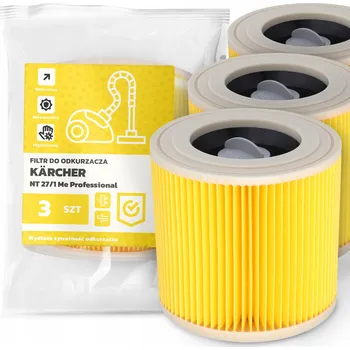 Filtr do vysavače 3x FILTR do VYSAVAČE Kärcher NT 27/1 Me Professional Vzduchový EM-W
