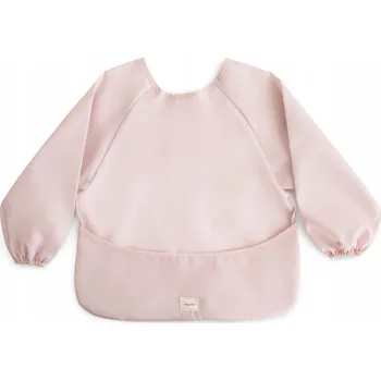 Mushie Vodotěsný bryndák s dlouhým rukávem - Zástěrka - Blush růžová (SL)