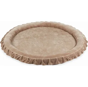 Hnízdečko pro miminko Podložka hnízdečko 120 cm pro dítě, Velvet Soft, tmavě béžová