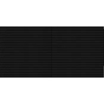 HCS deco 3D samolepicí stěnové panely, černé mini pruhy, samet / velvet