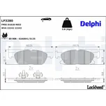 Sada brzdových destiček, kotoučová brzda DELPHI LP3280