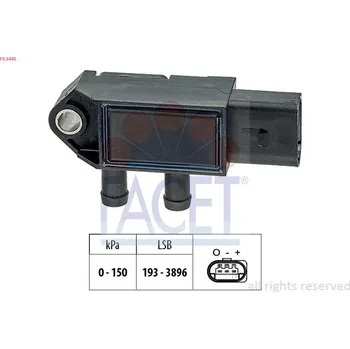 Čidlo automobilu Senzor, tlak výfukového plynu FACET 10.3445