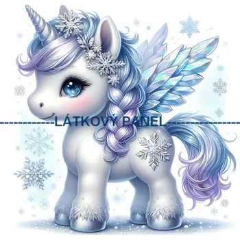 Látkový panel - Jednorožec - DE-295 Velikost: 35x35cm, Materiál: Kočárkovina