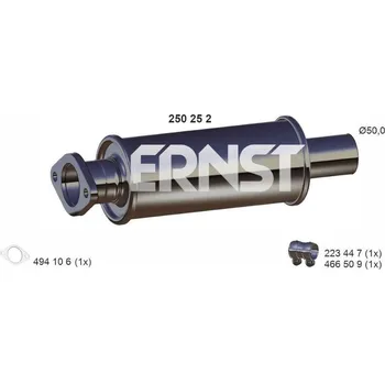 Tlumič výfuku Střední tlumič výfuku ERNST 250252