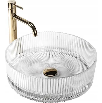 Umyvadlo REA UMYVADLO INGRID TRANSPARENTNÍ - NA DESKU