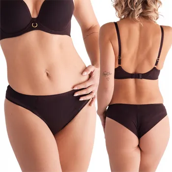 Kalhotky Brazilské kalhotky síťované kalhotky Lemax SAVANNAH čokoláda XL