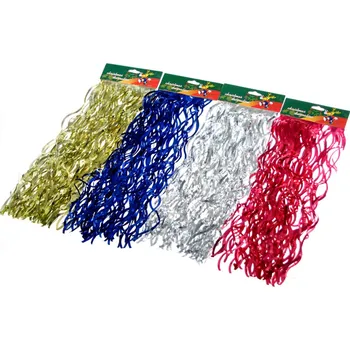 Vánoce Vánoční lameta metalická kroucená červená