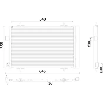 Výparník klimatizace Kondenzátor, klimatizace MAHLE AC 938 000P