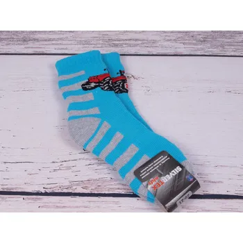 Dětské termo ponožky NOVIA 1526 Silvertex thermo 4 tyrkys s traktorem teplé velikosti ponožek: 18-19 ( EUR vel. 27-29)