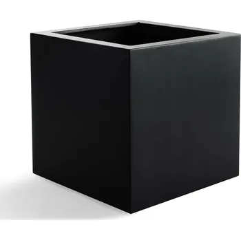 Květináč Argento Cube Black V 30 cm / D 30 cm