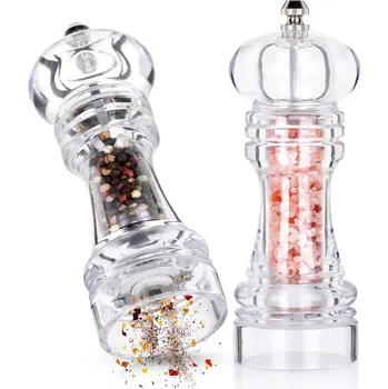 Mlýnek na koření Akrylové mlýnky na sůl a pepř 16 cm, sada 2 ks