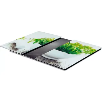 Kuchyňské prkénko Skleněná krájecí deska a kryt varné desky 60 × 52 cm, 2 ks VILDE