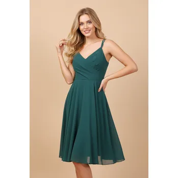 Dámské šaty EVA & LOLA Koktejlové Šaty RENA zelené Barva: Zelená, Velikost: M