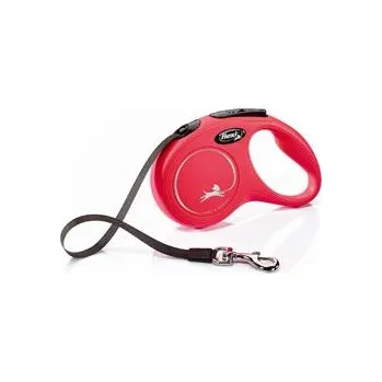 Vodítko pro psa Vodítko FLEXI Classic New S pásek 5m/15kg červená