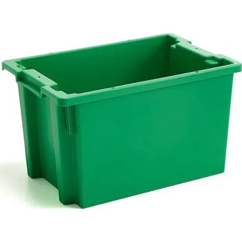 přepravka pro zvíře Plastová přepravka SPENCE, stohovatelná, 59 l, 600x400x350 mm, zelená