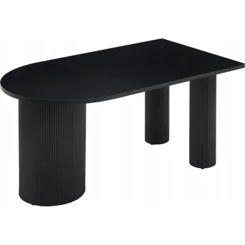Jídelní stůl Jídelní stůl Dicalize 150x90 cm černý s lamelami