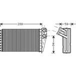 Výměník tepla, vnitřní vytápění VALEO 812338