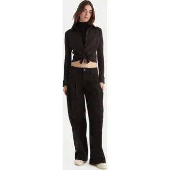 Dámské oblečení Guess Jeans Jeansy W5BA2U D0141 Černá Wide Leg 30_32