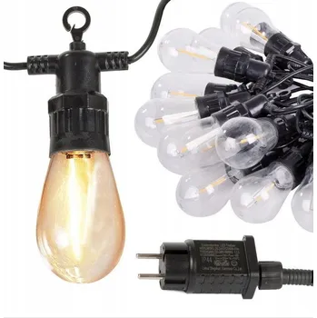 Dekorativní osvětlení Verk 12301 LED Venkovní dekorační řetěz girlanda 15 žárovek, IP44, 15 m