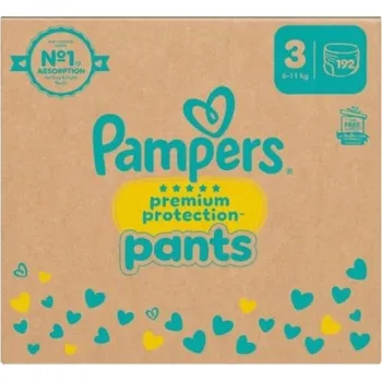 Plenkové kalhoty Plenkové Kalhotky Pampers Premium Protection Velikost 3 192 ks