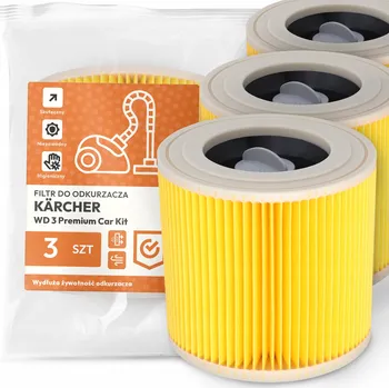 Filtr do vysavače 5x FILTR do VYSAVAČE Kärcher WD 3 Premium Car Kit Vzduchové FILTRY EM-W