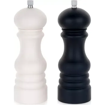 Mlýnek na koření Sada mlýnků na sůl a pepř 17,5 cm – bílý a černý