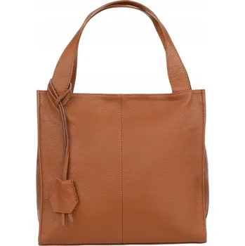 Kabelka Vera Pelle shopper kabelka z pravé lícové kůže hnědá