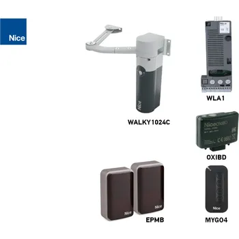 Pohon brány Jednokřídlá pohonná souprava NICE WALKY - 1,8m/180kg křídlo s fotobuňkami