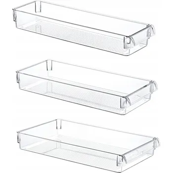 Úložný box Sada 3 organizérů do lednice POTZ Store&Fresh MINI/MIDI/MAXI ploché