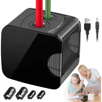 Ořezávátko ELEKTRICKÁ OŘEZÁVÁTKO STRUHADLO DVOJITÉ NAPÁJENÉ USB A BATERIÍ