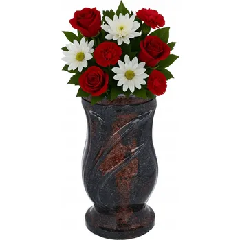 Váza Personalizovaná váza na hrob - elegantní ozdoba na hrob s cedulkou / Bez cedulky